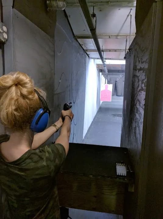 Interior view of Article II Range shooting ranges facility in Chicago