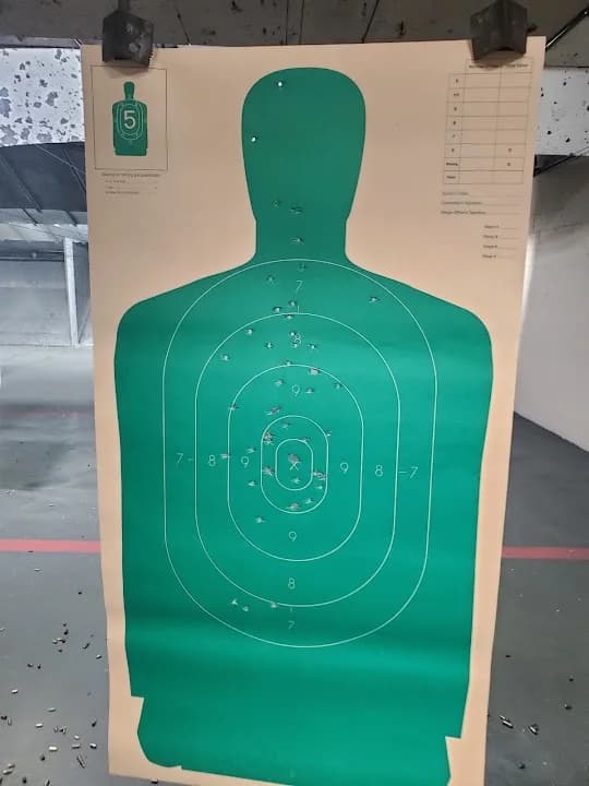 Interior view of Marksman Indoor Range shooting ranges facility in Houston