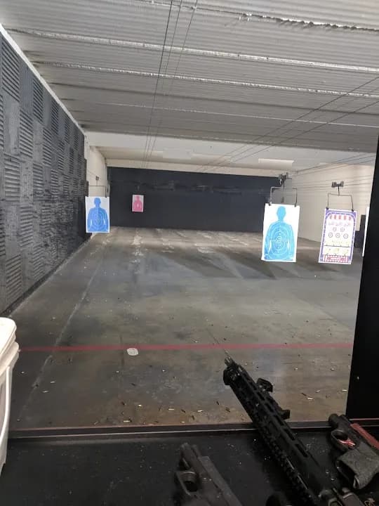 Interior view of The Sportsman's Outlet shooting ranges facility in Houston
