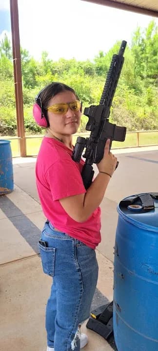 Interior view of Thunder Gun Range shooting ranges facility in Houston