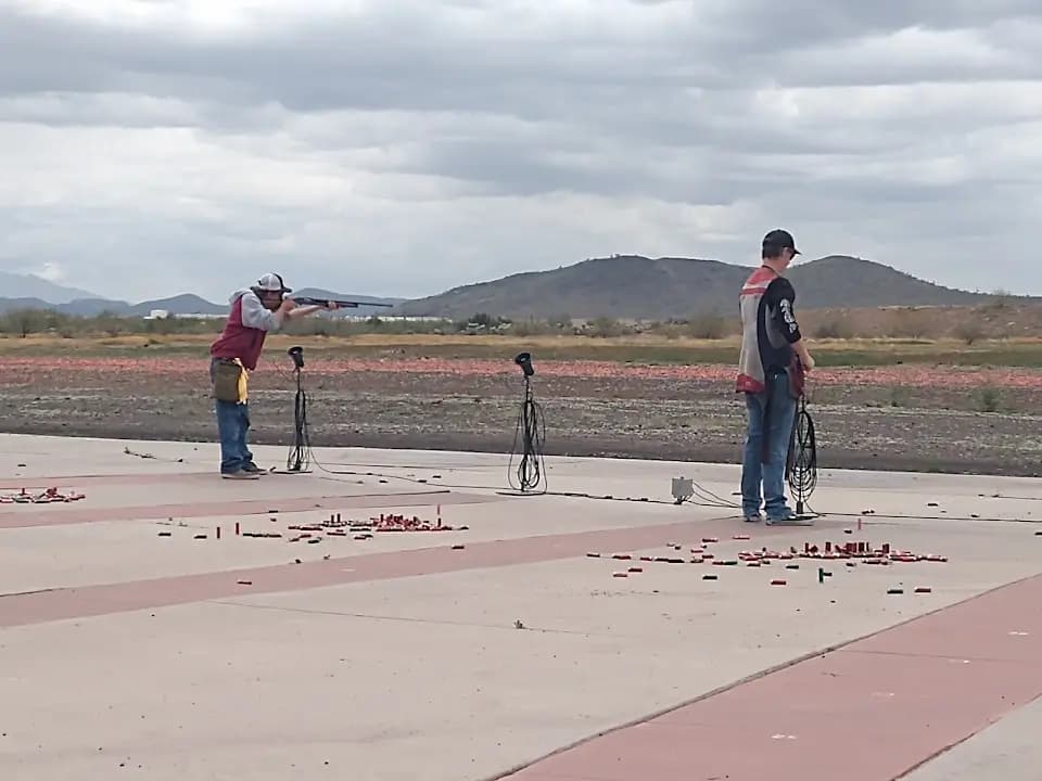 Interior view of Ben Avery Clay Target Center shooting ranges facility in Phoenix