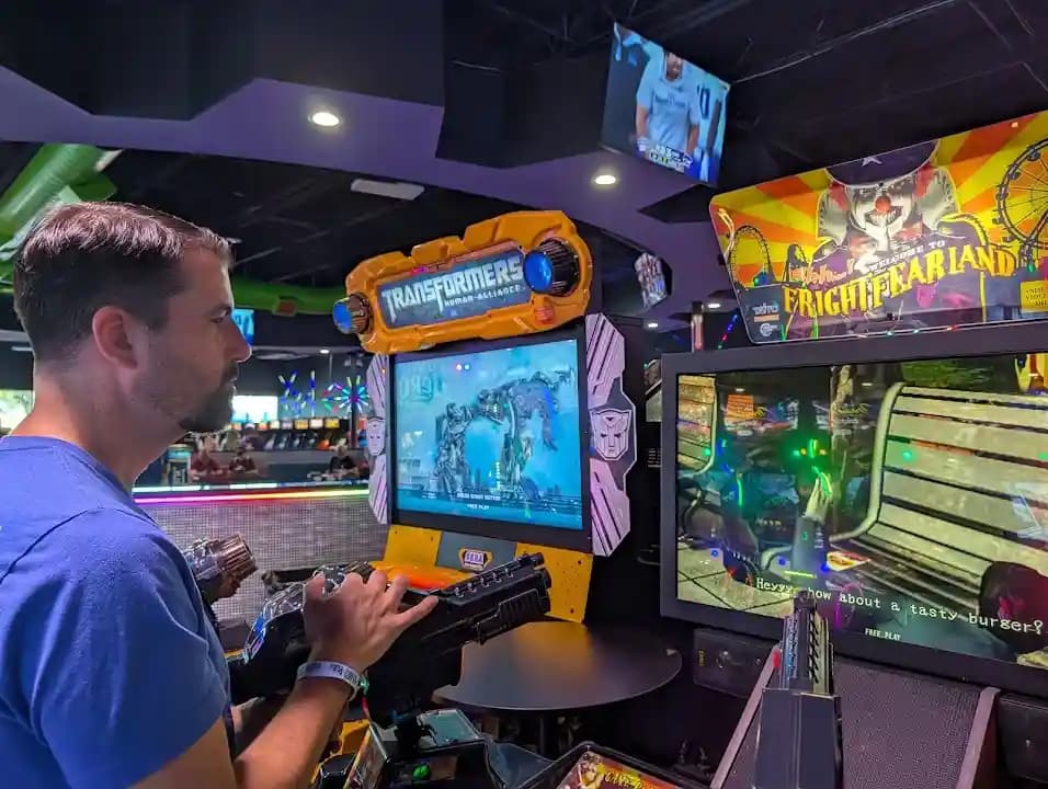 Photo of PUSH START PLAY Family Entertainment Center vr games activities in Dallas