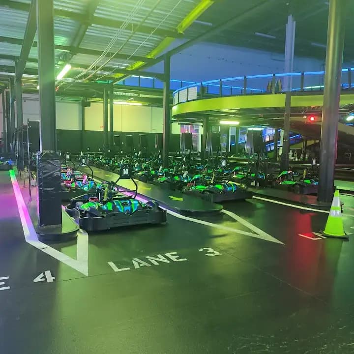 Interior view of Andretti Indoor Karting & Games The Colony vr games facility in Dallas