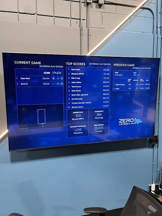 Interior view of Zero Latency Burlington vr games facility in Toronto