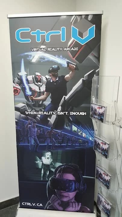 Interior view of Ctrl V Virtual Reality Arcade - Waterloo vr games facility in Toronto