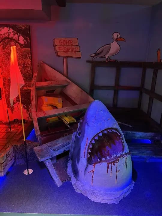 Interior view of Holey Moley Golf Club Brisbane City escape rooms facility in Brisbane